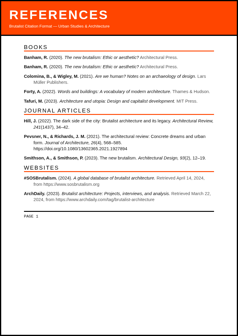 Neo Brutalist Citation